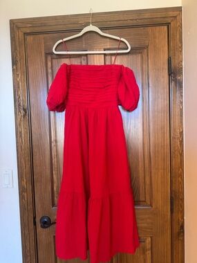 abercrombie twist front midi dress NEW Abercrombie & Fitch angel sleeve twist front midi dress blue floral XSP